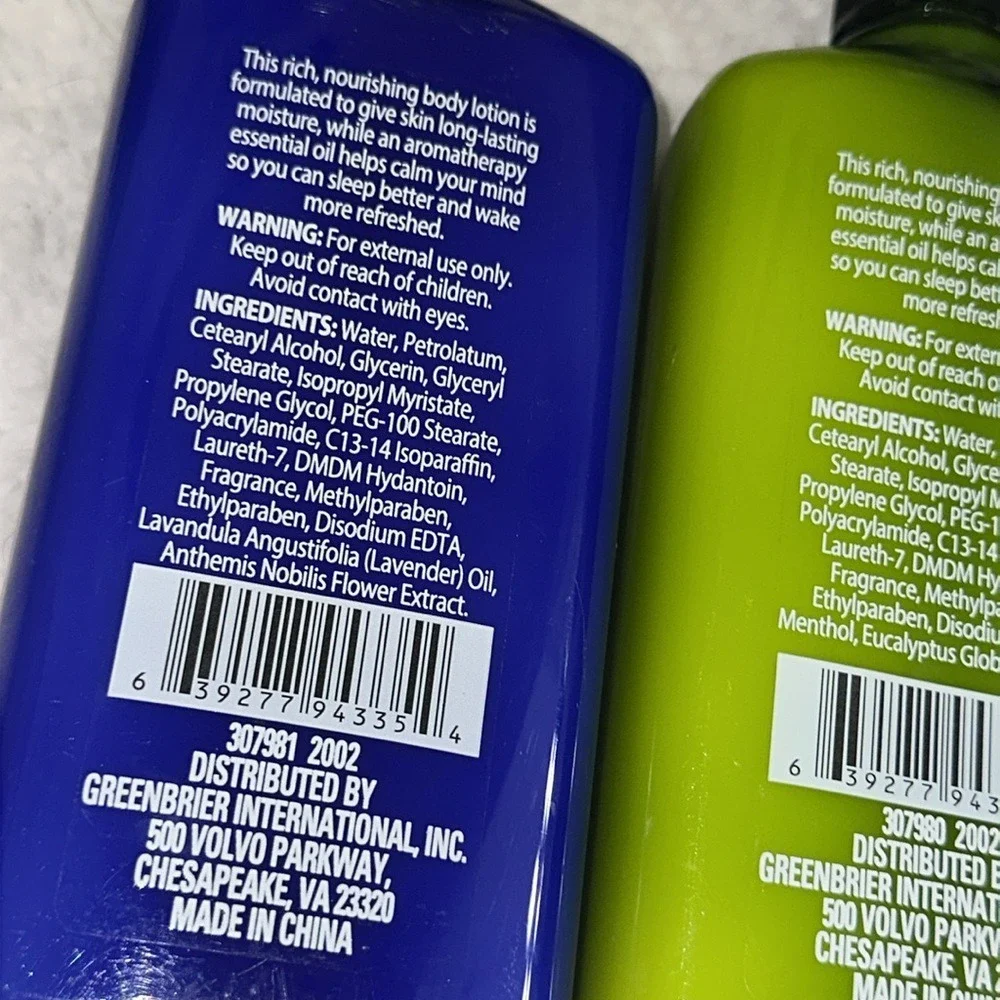 April Bath & Shower Aromatherapy Body Lotion Set Slumber Relax Lavender Mint